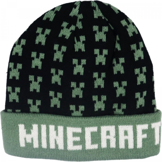 Schwarze Minecraft-Mütze