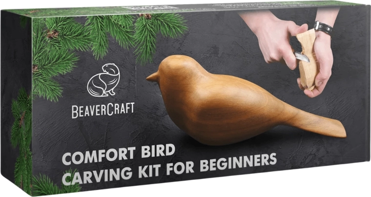 BeaverCraft Comfort Bird Set zum Holzschnitzen für Anfänger