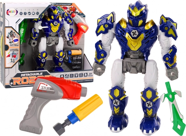 Schraubroboter mit Bohrer, Lichtern und Geräuschen – blau