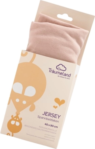 Träumeland Jersey-Spannbettlaken 40 × 90 cm rose smoke