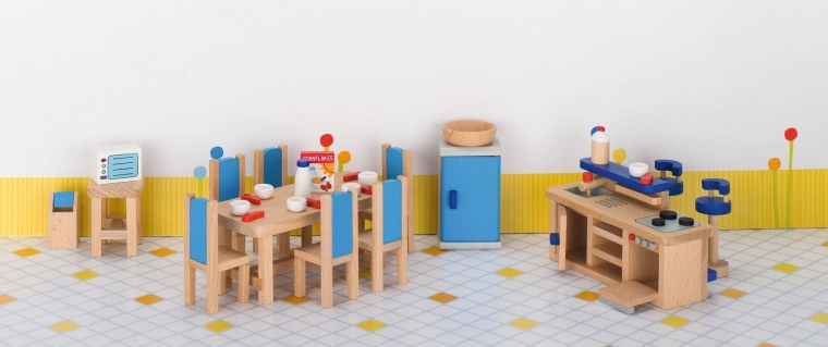 Goki Puppenhausmöbel – Küche mit Zubehör