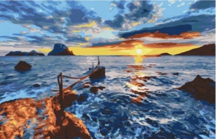 Diamond Painting Tosendes Meer 30 × 40 cm