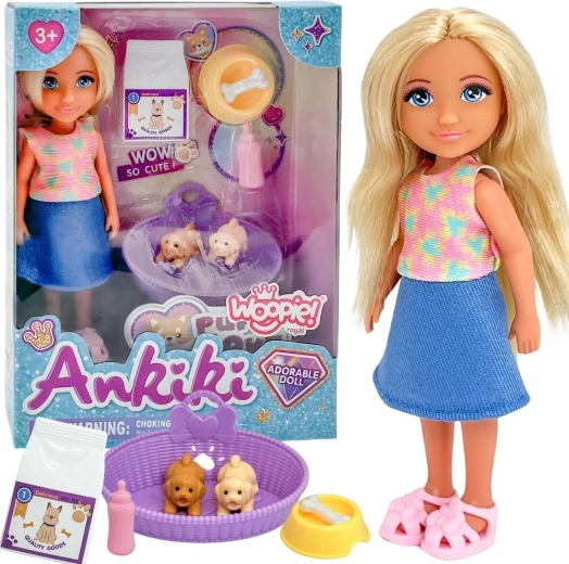 WOOPIE Royal Ankiki-Puppe mit Welpen und Zubehör