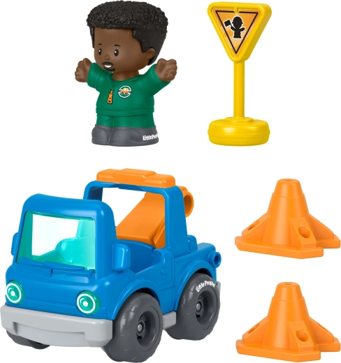 Fisher-Price Little People Abschleppdienst-Set mit Fahrzeug, Figur und Zubehör