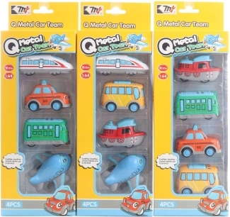 Set aus Metall-Fahrzeugen für Kinder