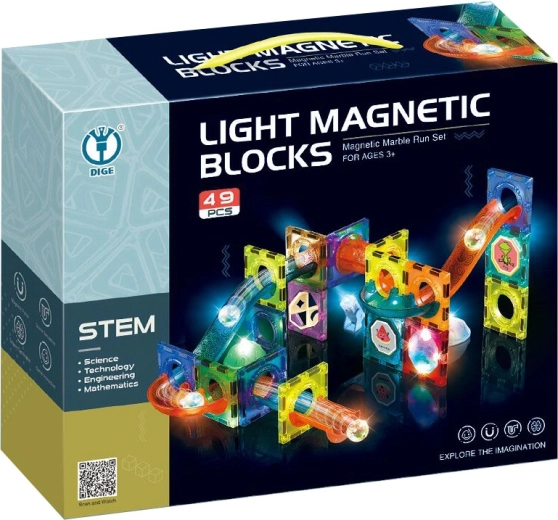 Magnetische leuchtende Kugelbahn 49 Stk.