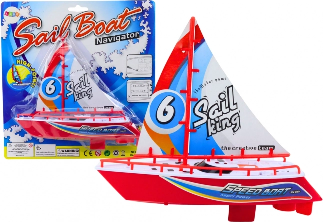 Schwimmendes Batterieboot Wasserspielzeug Rot