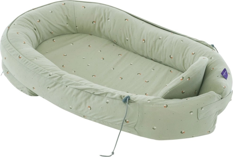 Träumeland Babynestchen Premium Fiore grün