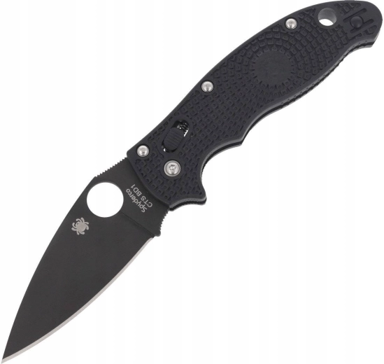 Klappmesser Spyderco Manix 2 Lightweight Black, schwarze DLC-Beschichtung, FRN-Griff 8,6 cm