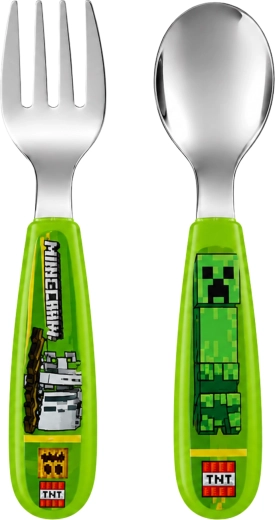 Minecraft-Kinderbesteck – Gabel und Löffel