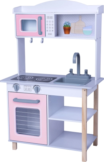 Babu hölzerne Kinderküche rosa