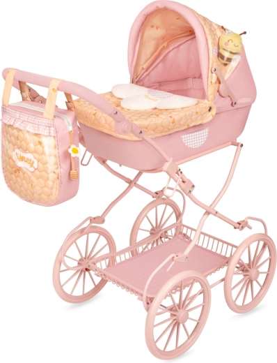 DeCuevas klappbarer Puppenwagen mit Tasche Honey – 81 cm