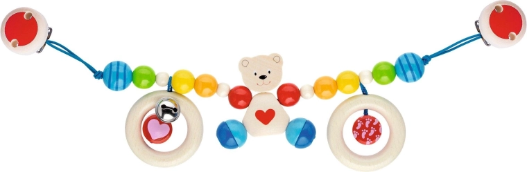 Kinderwagenkette mit Herzchen und Teddybär