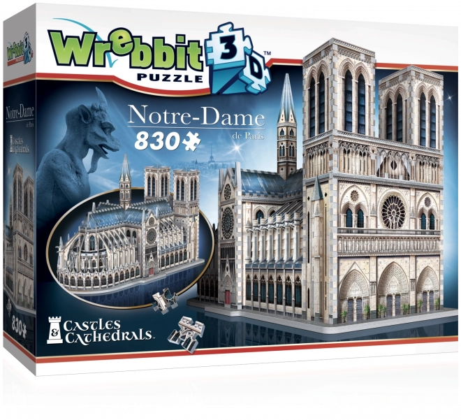 3D-Puzzle Kathedrale Notre-Dame von WREBBIT, 830 Teile