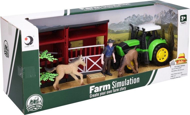 Bauernhof mit Traktor – Spielset 22 cm - 1 Stück