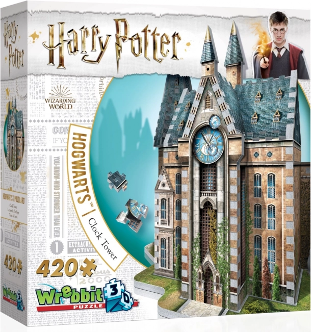 Wrebbit 3D-Puzzle Harry Potter Hogwarts – Uhrenturm, 420 Teile