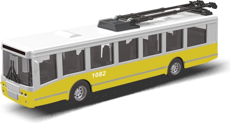 O-Bus des ÖPNV mit Schwungrad 16 cm – gelb