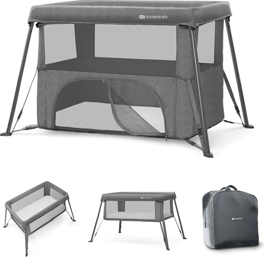 Kinderkraft Cami Reisebett und Laufgitter 3-in-1 Schwarz