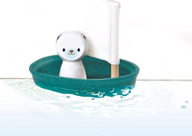 PlanToys Segelboot mit Eisbär