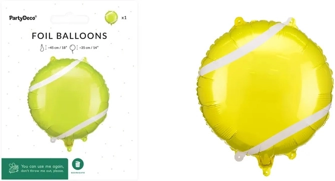 Folienballon Tennisball 35 × 35 cm (Mix)