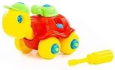 Bunte Schildkröte mit Schraubendreher