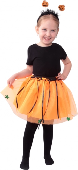 Halloween-Kostüm für Kinder: Tutu-Rock mit Haarreif
