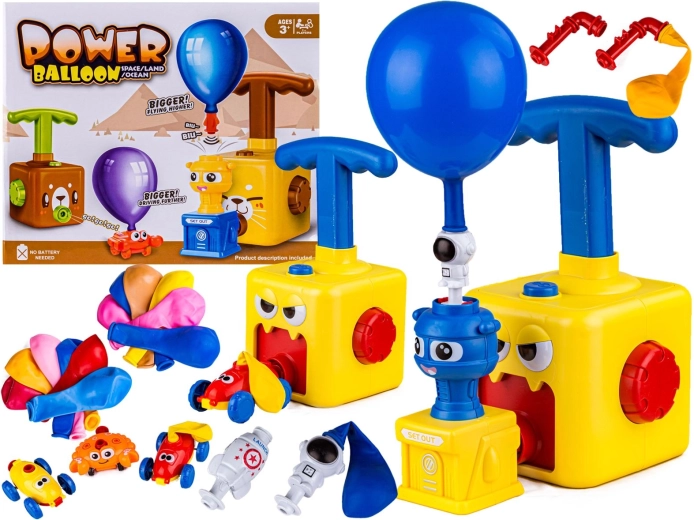 Ballon-Startbahn mit Pumpe – gelbes Monster