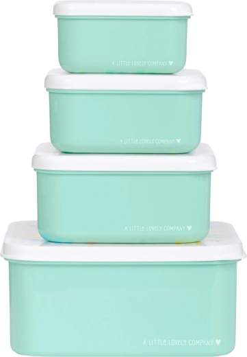 A Little Lovely Company Set aus vier Snackboxen – Dschungel