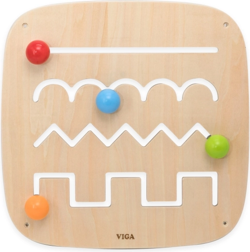 Viga Toys Wand-Motorikbrett mit Kugeln