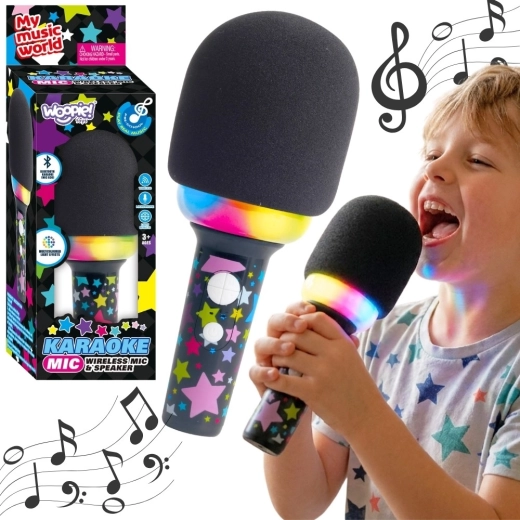 Woopie kabelloses Karaoke-Mikrofon mit Lautsprecher, schwarz, Bluetooth