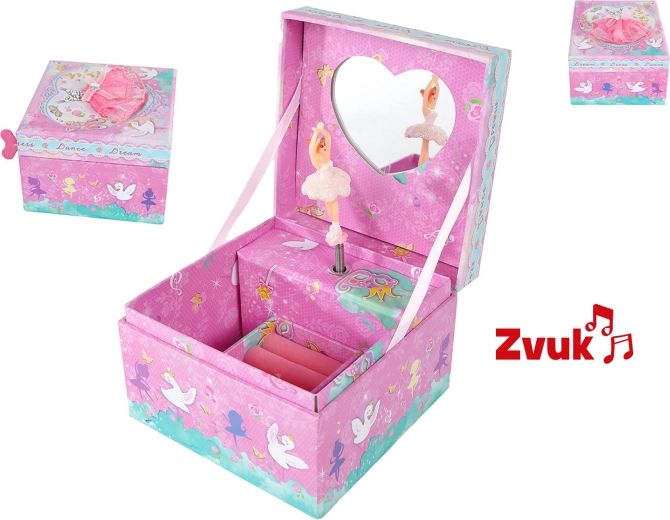 Schmuckkästchen Herz mit tanzender Ballerina und Melodie