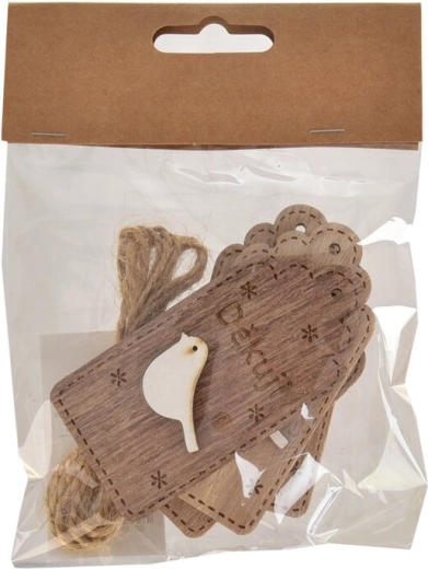 Holz-Anhänger „Danke“ braun 4×8 cm (4 Stk.)
