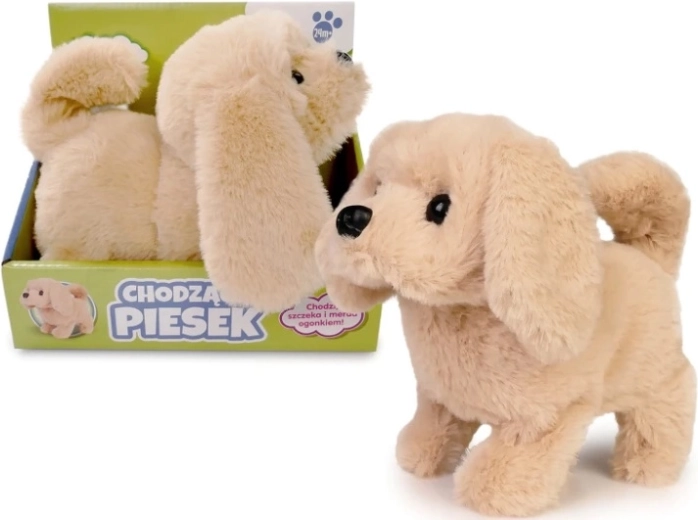 Laufender Plüschhund 15 cm