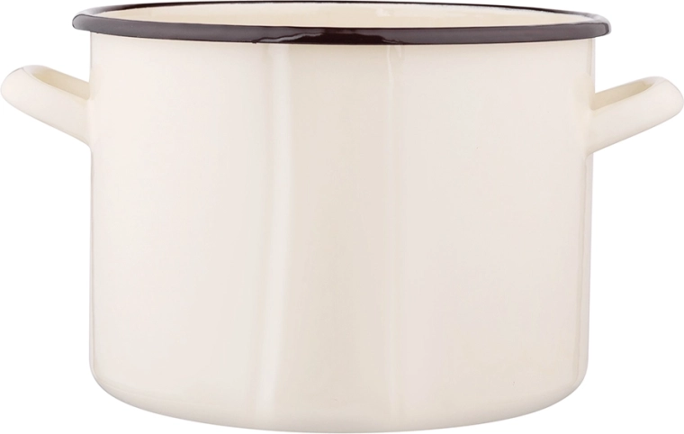Emaillierter Topf Silesia 4,4 l, Ø 20 cm, cremefarben