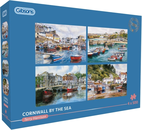 GIBSONS Puzzle Cornwall am Meer – 4×500 Teile
