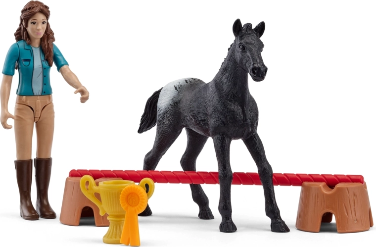 Schleich Pocket Set Sieg im Turnier mit Lisa und Fohlen Flocke – 1 Stück