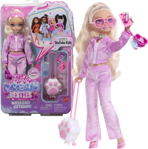 Barbie Dream Besties Barbie „Malibu“ Wochenendausflug – Modepuppe mit Zubehör
