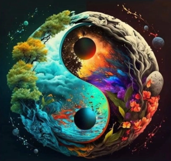 Malen nach Zahlen Yin und Yang 40 × 50 cm