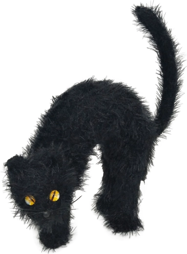 Partydekoration schwarzer Kater 22 cm