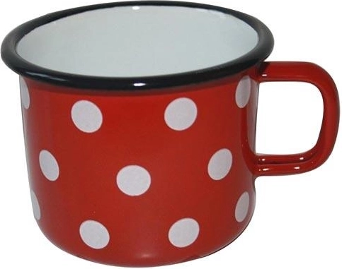 Emaillebecher Punkt 0,5 l rot