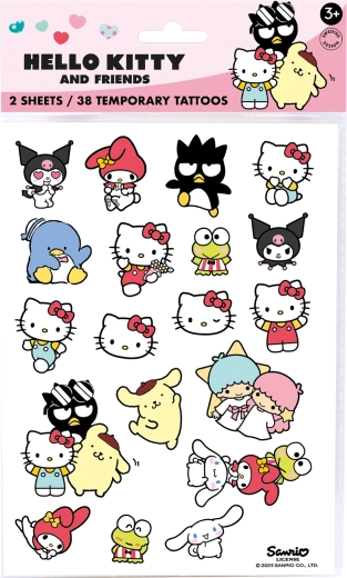 Hello Kitty abwaschbare temporäre Kindertattoos (38 Stk.)