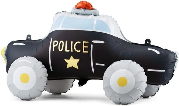 Folien-Standballon Polizeiwagen Mix - 1 Stück