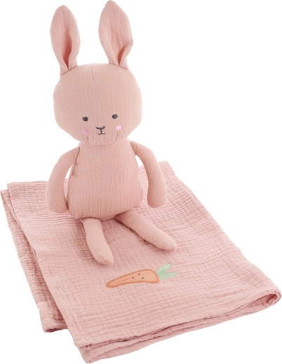 Jabadabado Geschenkset Häschen mit Decke rosa