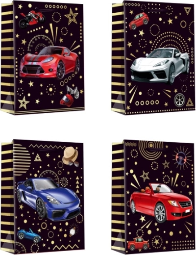 Geschenktasche Größe M für Jungen – Mix von Mustern