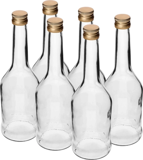 Glasflasche Napoleon 500 ml mit Schraubverschluss (6 Stk.)