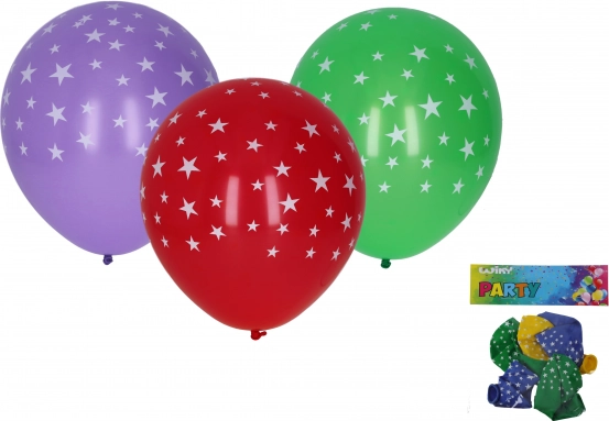 Aufblasbare Ballons mit Sternendruck - Set von 5 Stk.