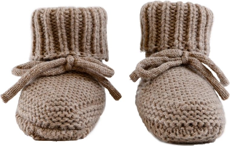 Lodger gestrickte Merino-Babyschuhe buffalo 6–12 Monate