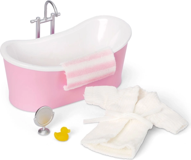Lundby Badezimmer-Set für das Puppenhaus – freistehende Badewanne