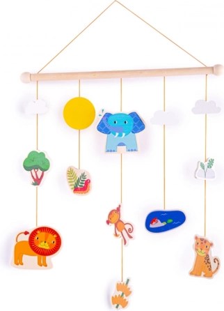 Tidlo dekorativer Wandbehang mit Dschungelmotiv