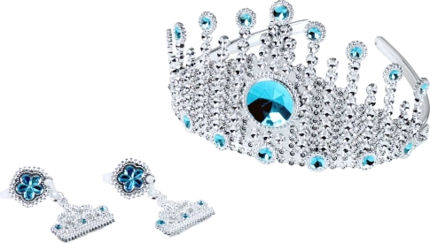 Prinzesinnenkrone mit Ohrringen Winterreich